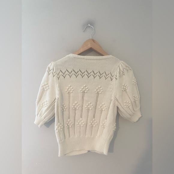 Anthropologie Pointelle top ASTR The Label Peyton Cardigan Small shirt - Picture 4 of 4